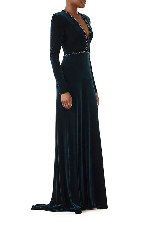 deep-v-neck-velour-gown