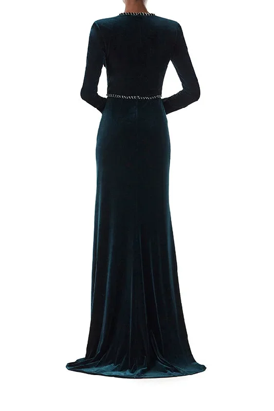 deep-v-neck-velour-gown