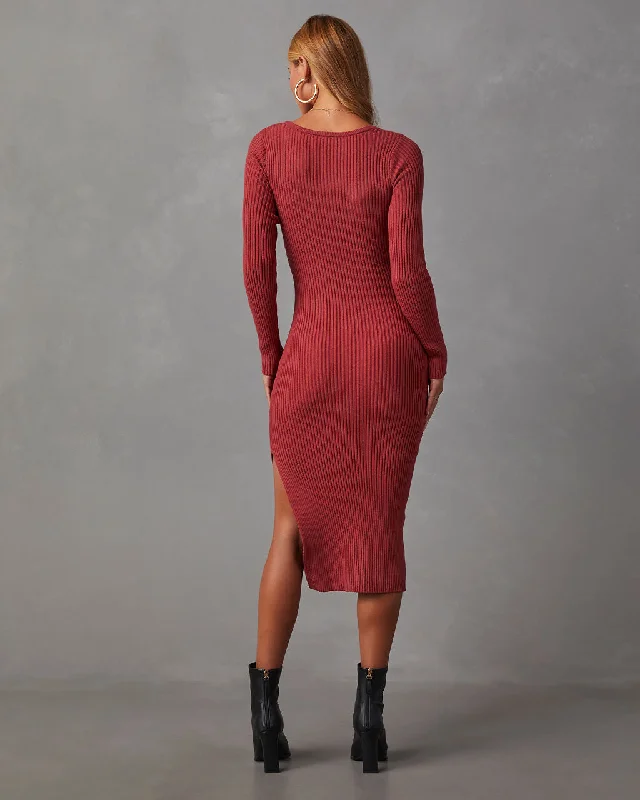 fireside-romance-ribbed-v-neck-sweater-dress