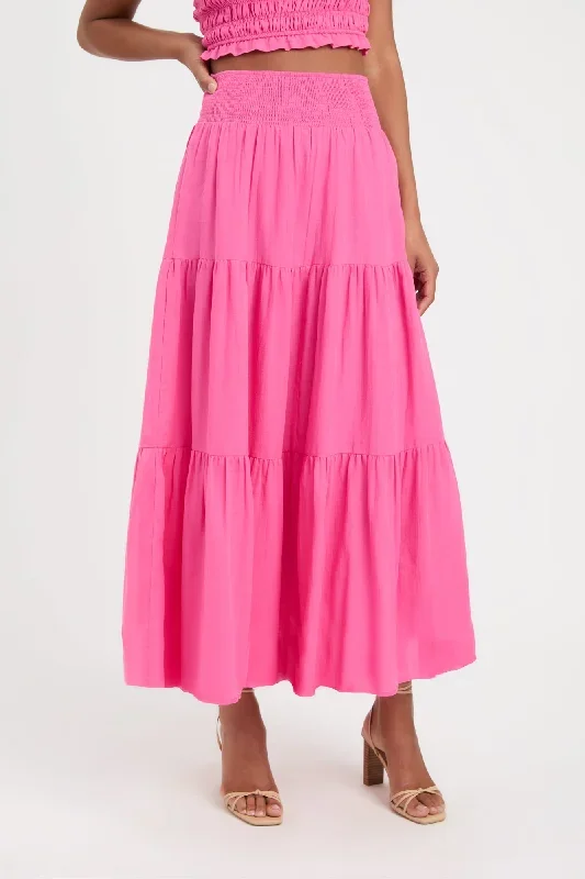 georgette-midi-skirt-hot-pink