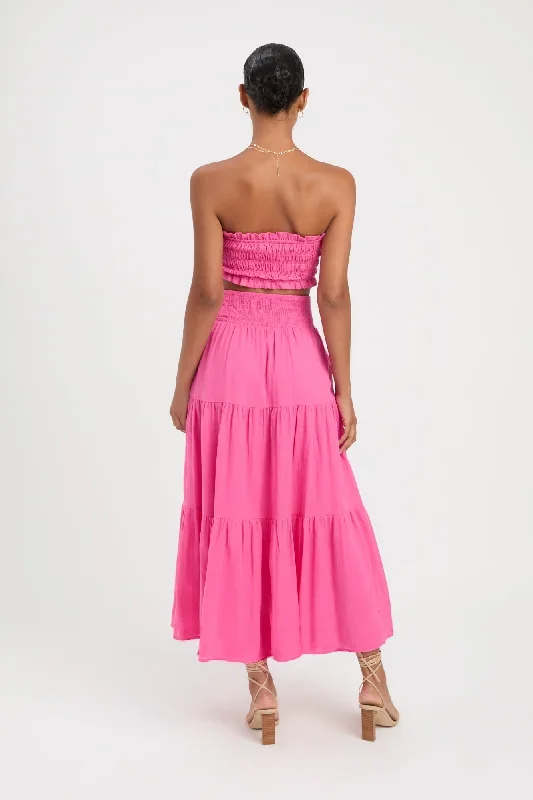 georgette-midi-skirt-hot-pink