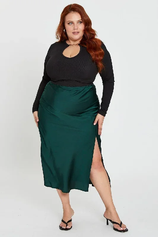 Green Midi Skirt