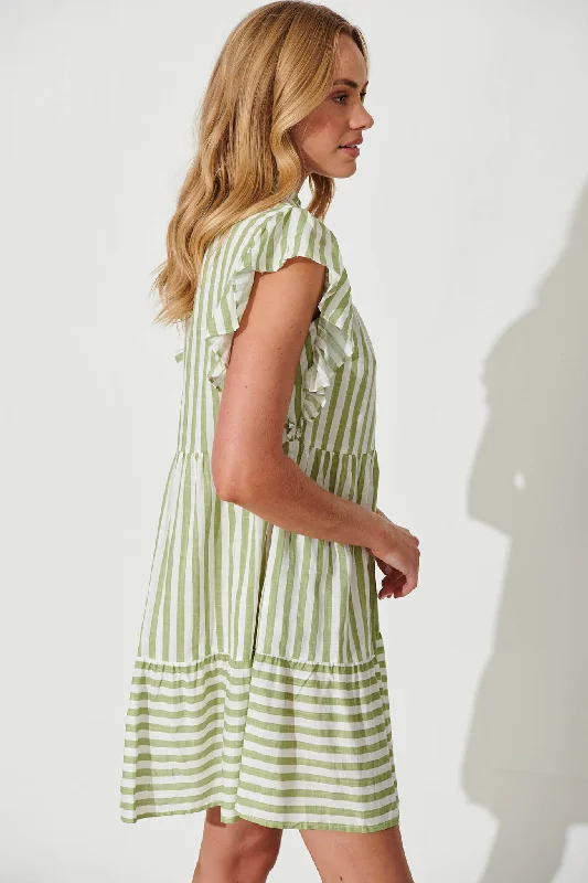 julius-smock-dress-in-green-with-white-stripe-cotton-linen-blend