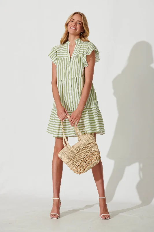 julius-smock-dress-in-green-with-white-stripe-cotton-linen-blend