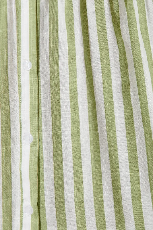 julius-smock-dress-in-green-with-white-stripe-cotton-linen-blend