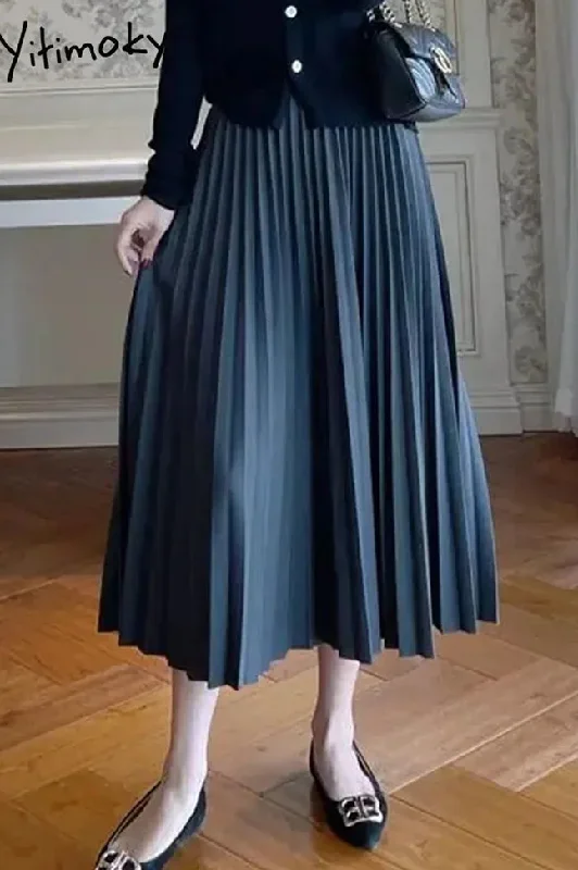 Pleated Midi Skirt