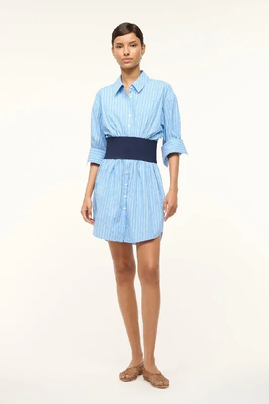 MICHELLE DRESS | AZURE PINSTRIPE