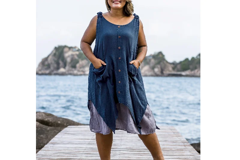 plus-size-womens-crinkled-hill-tribe-cotton-tank-dress-in-navy