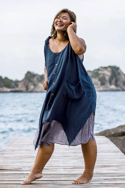 plus-size-womens-crinkled-hill-tribe-cotton-tank-dress-in-navy