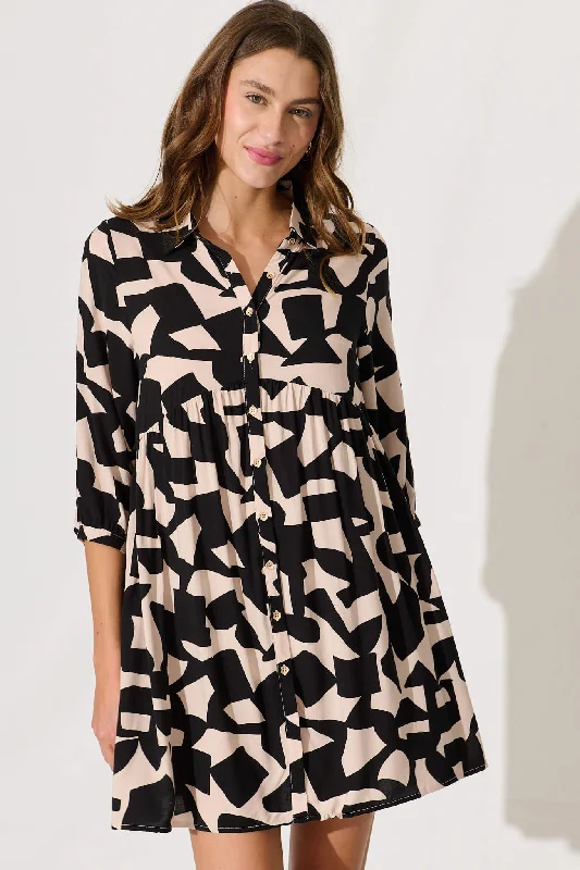 soiree-shirt-dress-in-black-and-sand-geometric-print