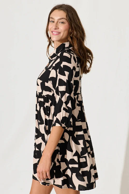 soiree-shirt-dress-in-black-and-sand-geometric-print